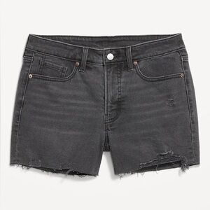 NWT OLD NAVY  Curvy High-Waisted OG Jean Shorts
-- 5-inch insBlack Wash Cutoff